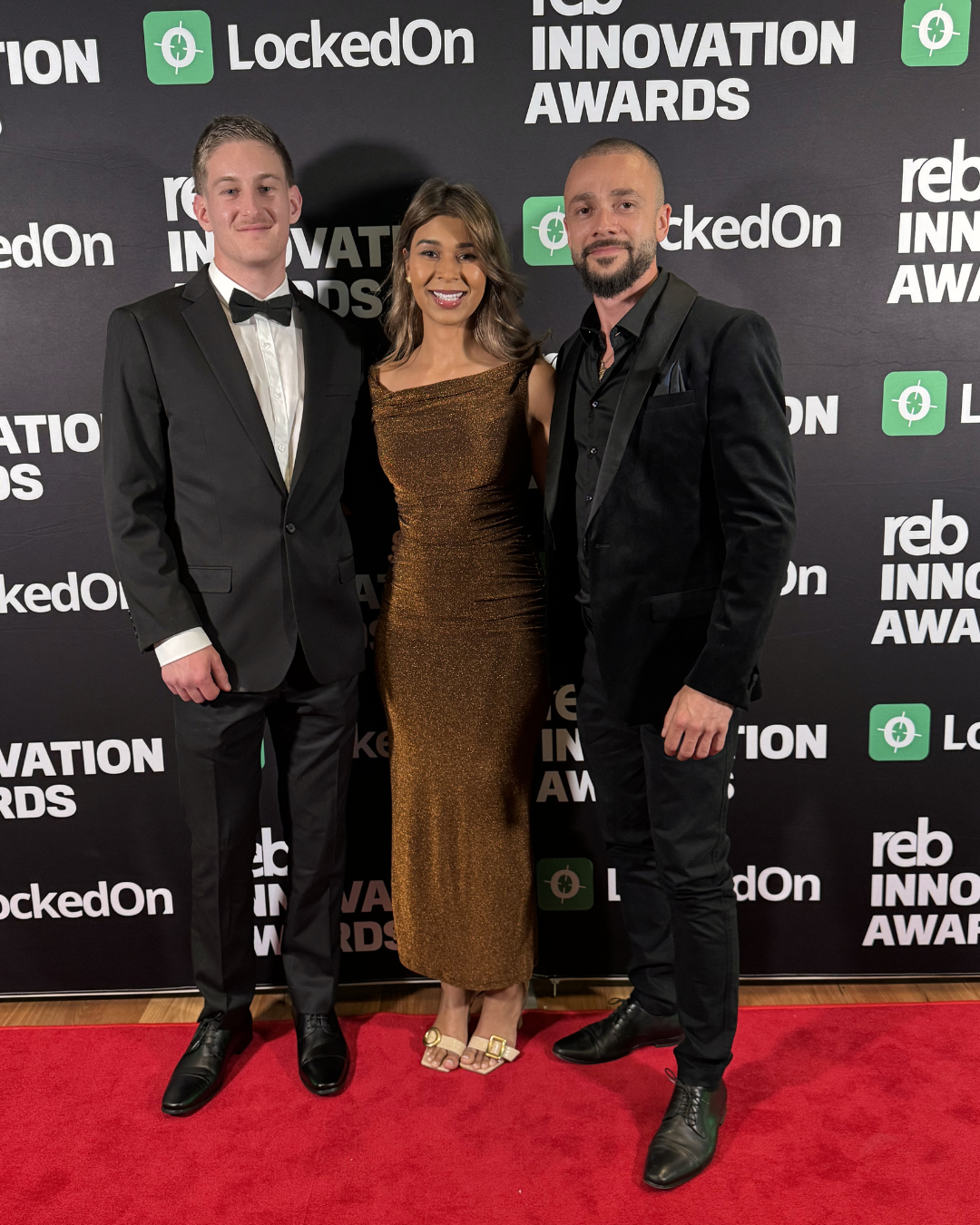 Nick V, Akira and Dan at the REB Innovation Awards